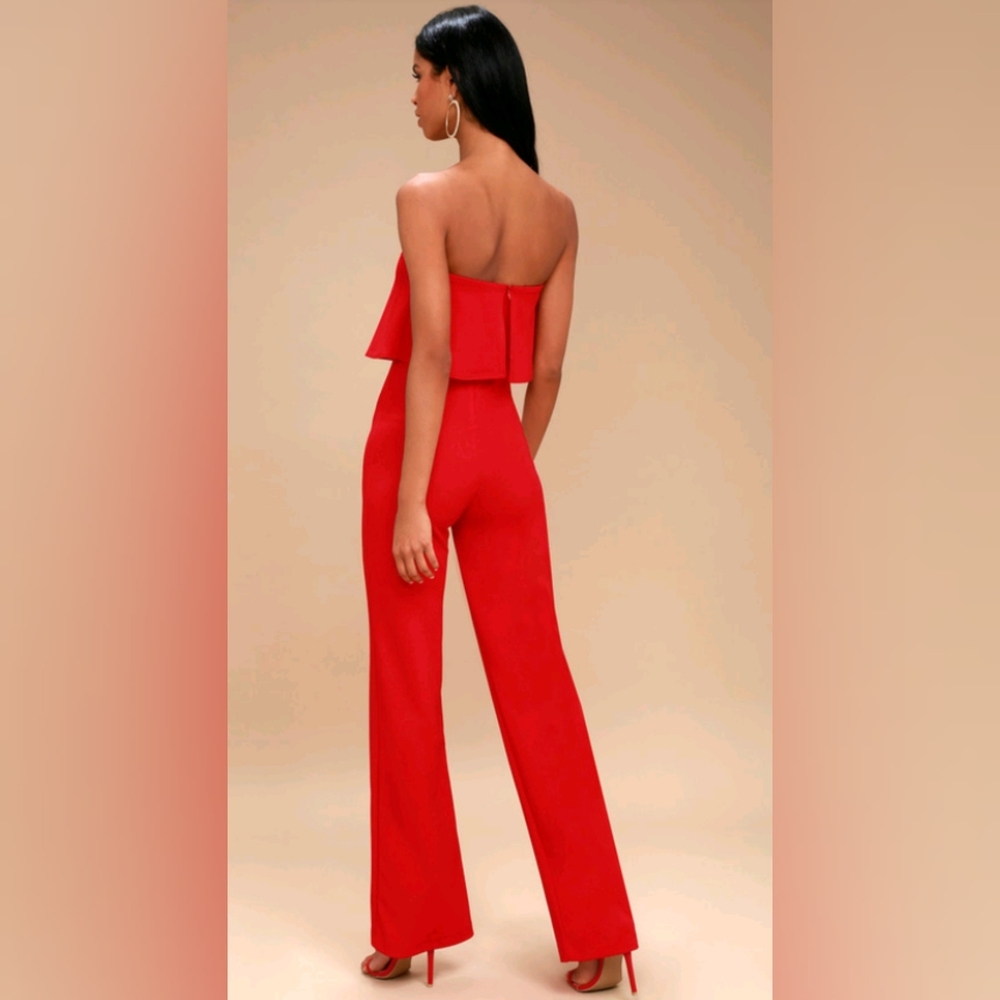 Lulu's Red Power of Love Jumpsuit - Picture 2 of 3